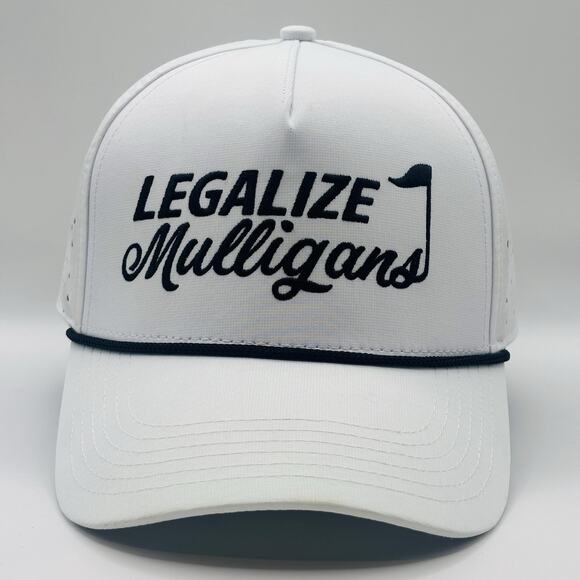 Shank It Golf Legalize Mulligans White Snapback Hat One Size Fits Most Clatnew - Picture 1 of 6
